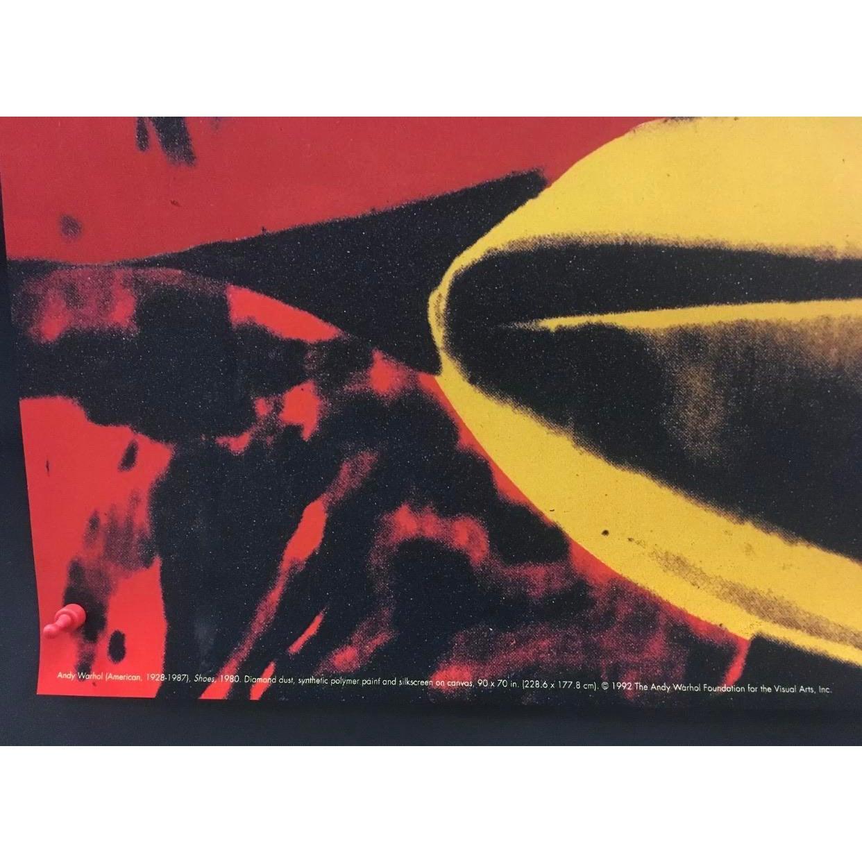 XXL Original 1992 Andy Warhol Pop Art Diamond & Dust Shoes Lithographie Poster 2