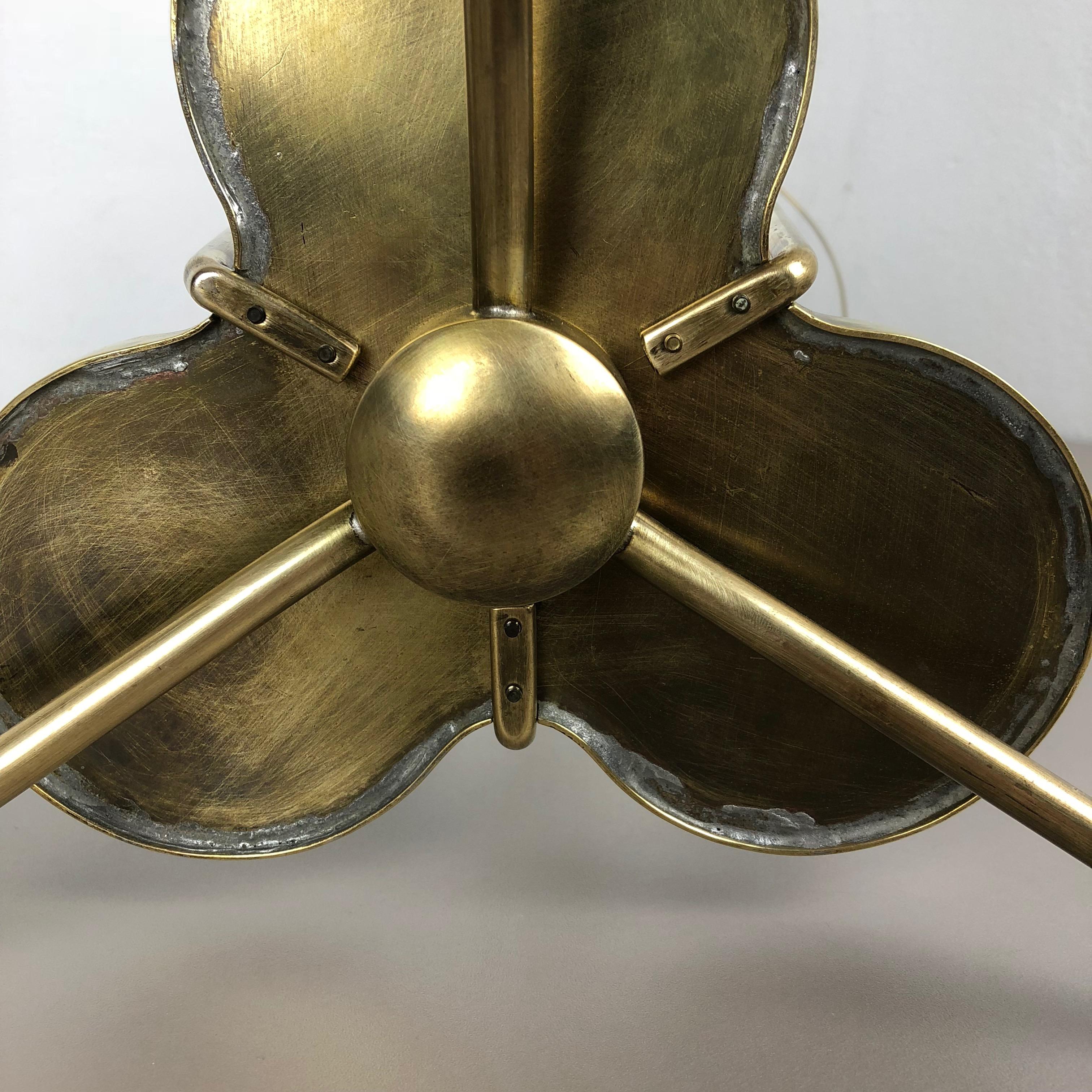 XXL Original Hollywood Regency Bauhaus Brass Umbrella Stand, 1950s For Sale 8