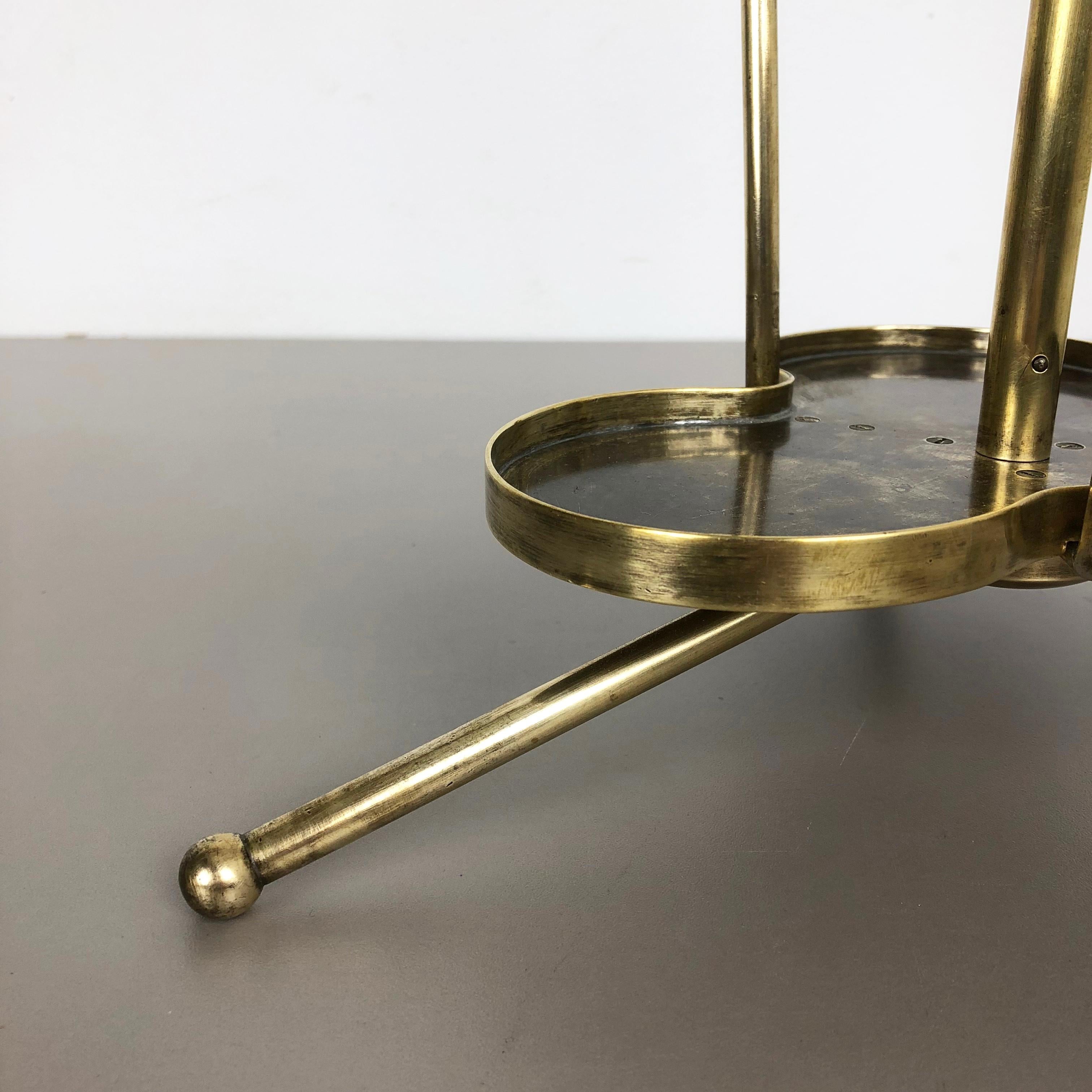 XXL Original Hollywood Regency Bauhaus Brass Umbrella Stand, 1950s For Sale 12