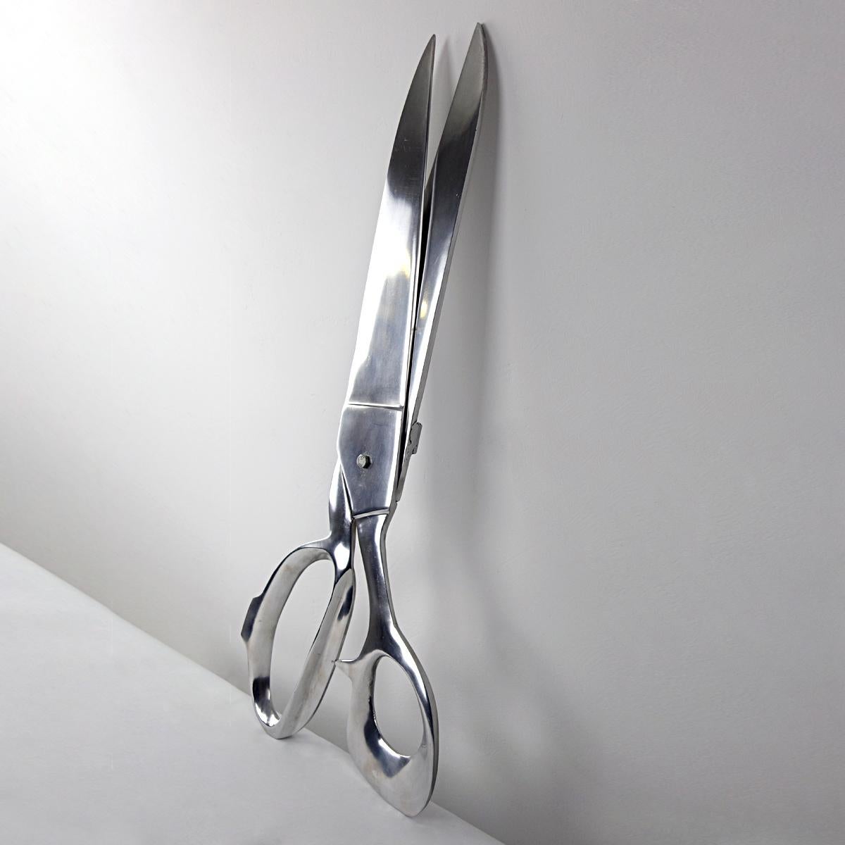 Post-Modern Extra Large Pair of Scissors Made of Aluminium