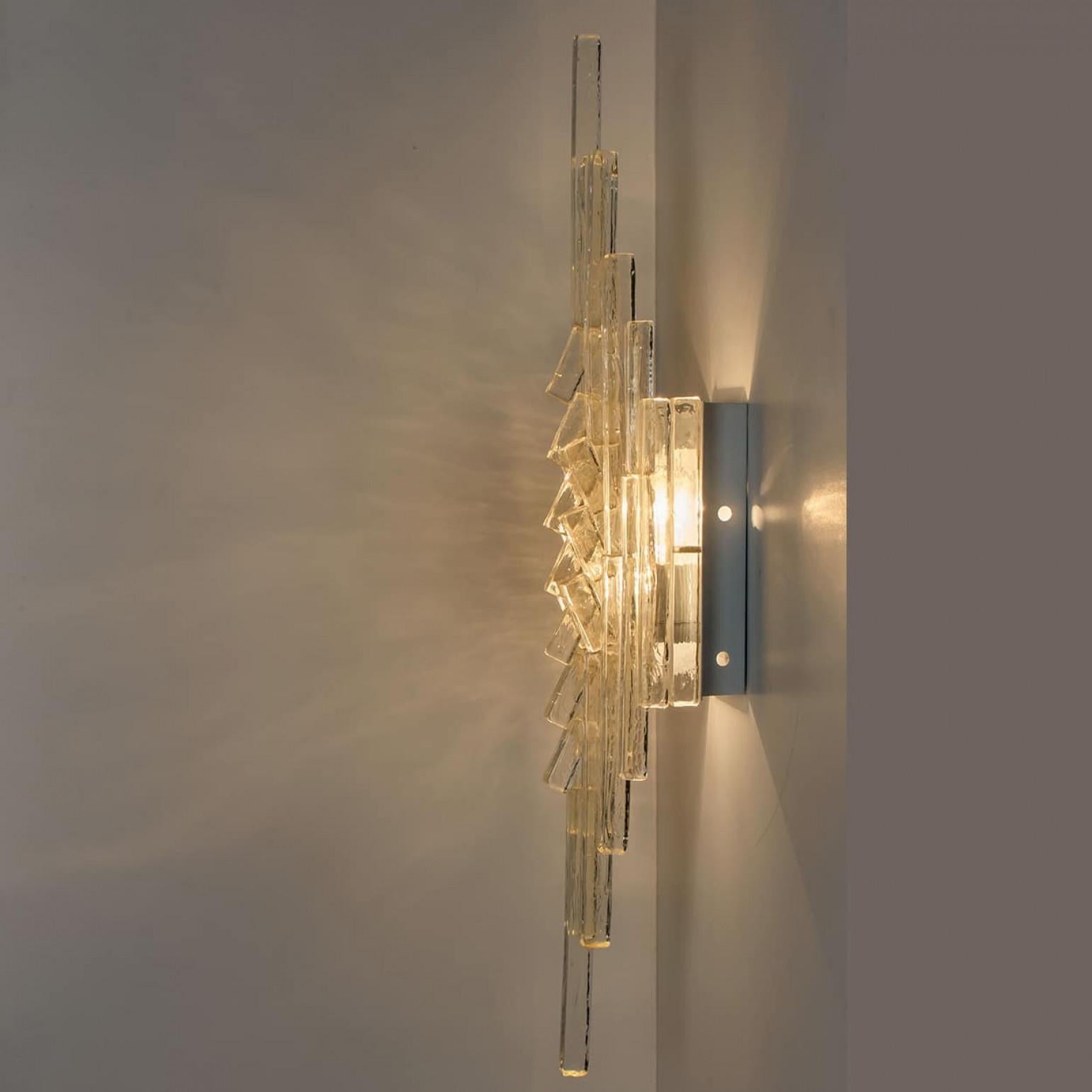 Applique en verre XXL PoliArte, Italie, années 1970 en vente 2