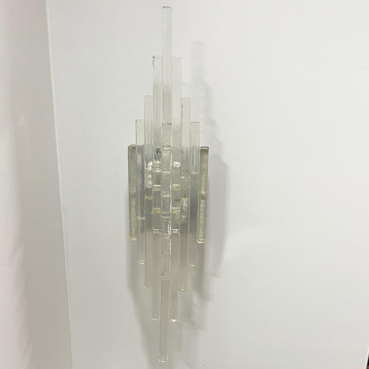 XXL PoliArte Glass Wall Light, Italy 1970s in vendita 3