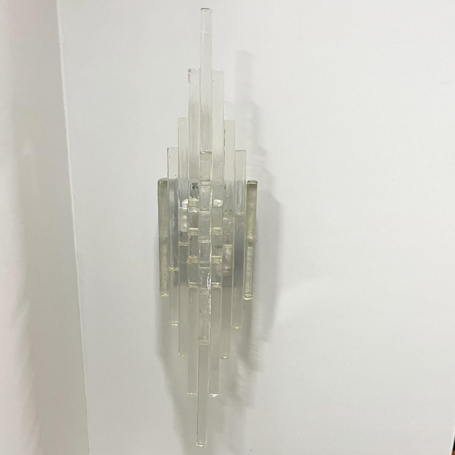 Applique en verre XXL PoliArte, Italie, années 1970 en vente 4