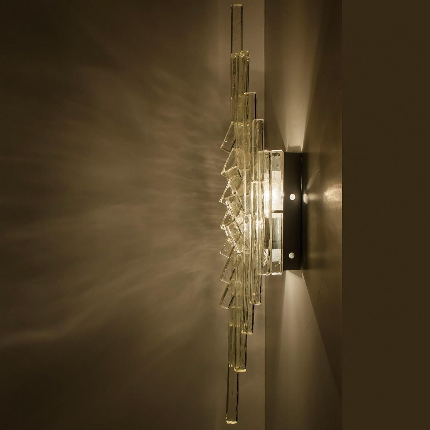 Applique en verre XXL PoliArte, Italie, années 1970 en vente 6