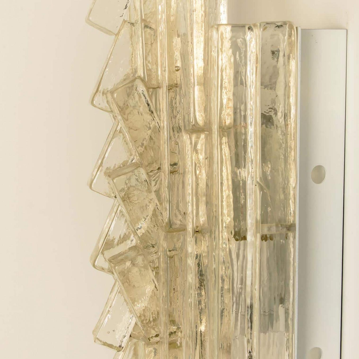 Art Déco XXL PoliArte Glass Wall Light, Italy 1970s in vendita