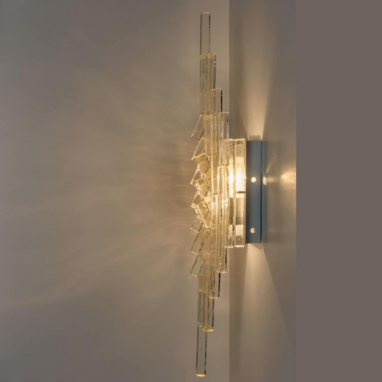 XXL PoliArte Glass Wall Light, Italy 1970s in vendita 1