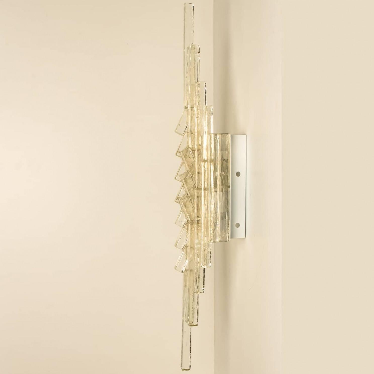 Applique en verre XXL PoliArte, Italie, années 1970 en vente 1