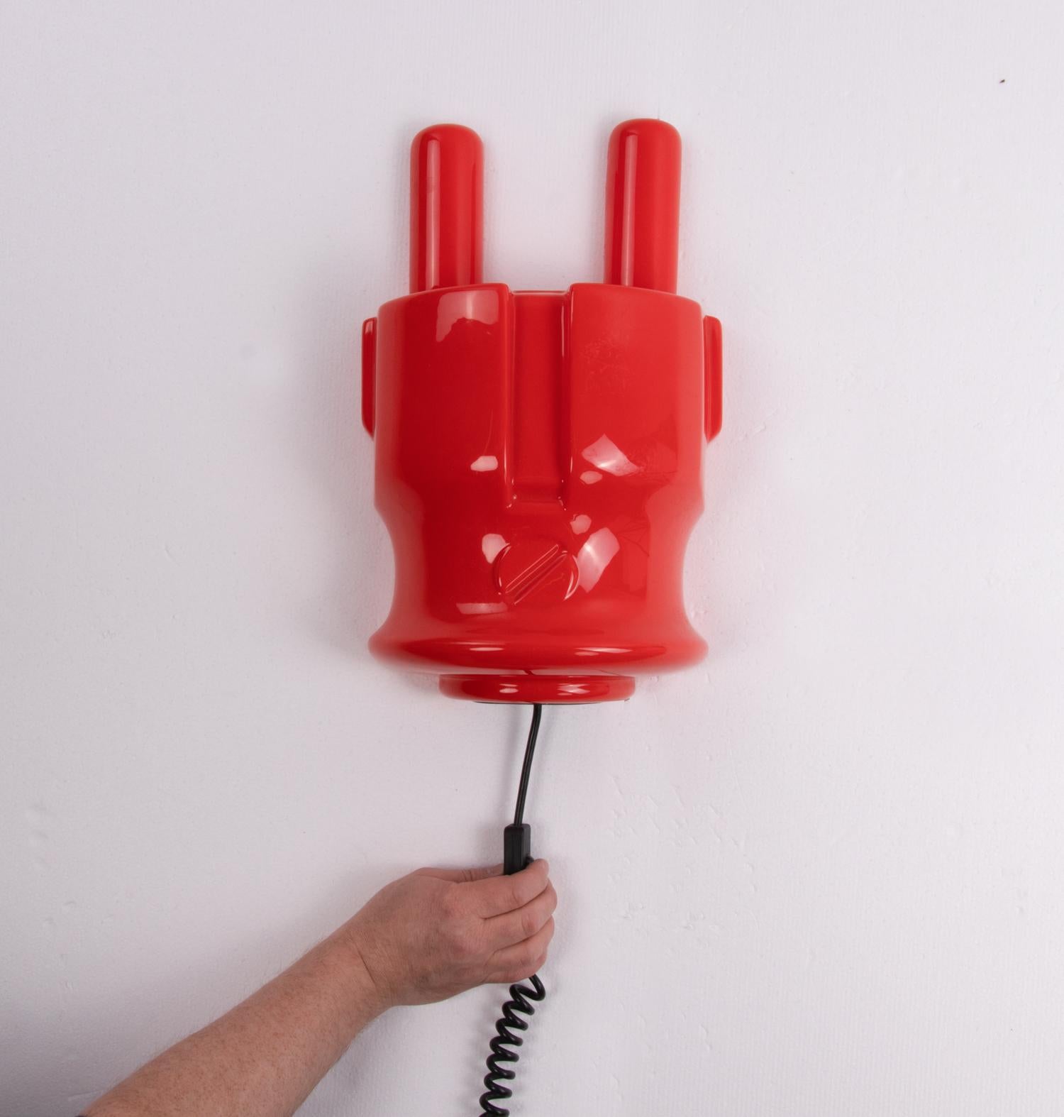 Late 20th Century XXL Pop Art Plug Wall Lamp Germany, 1970s For Sale