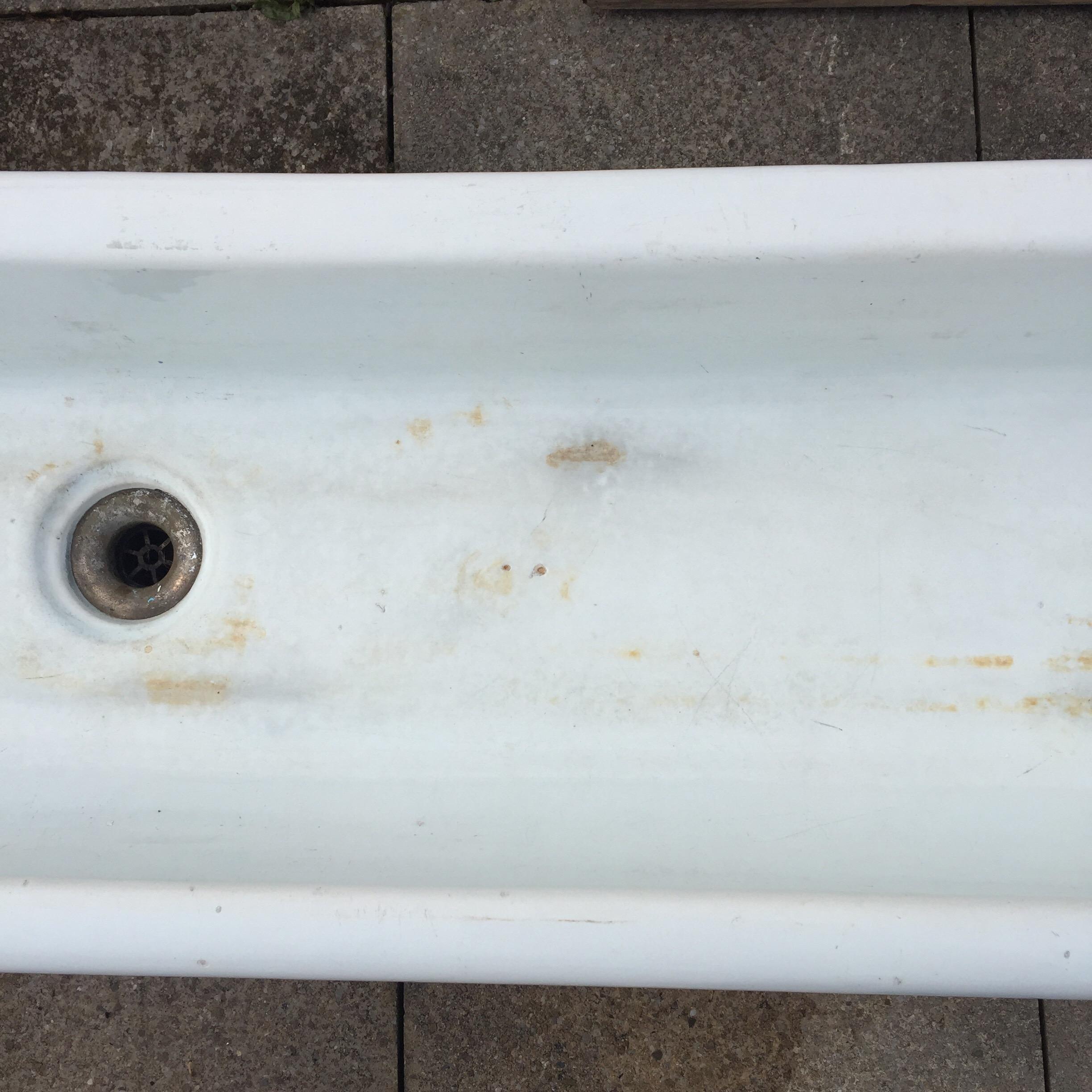 XXL Porcelain Vintage Antique School Sink Victorian Reclaimed Bathroom Fitting For Sale 3