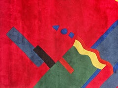 XXL Postmodern Rug in style of Memphis Group, 100% acrylic, Italy 1990s