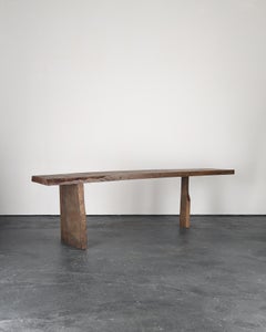 XXL Primitive Portuguese Chestnut Console Table Wabi Sabi