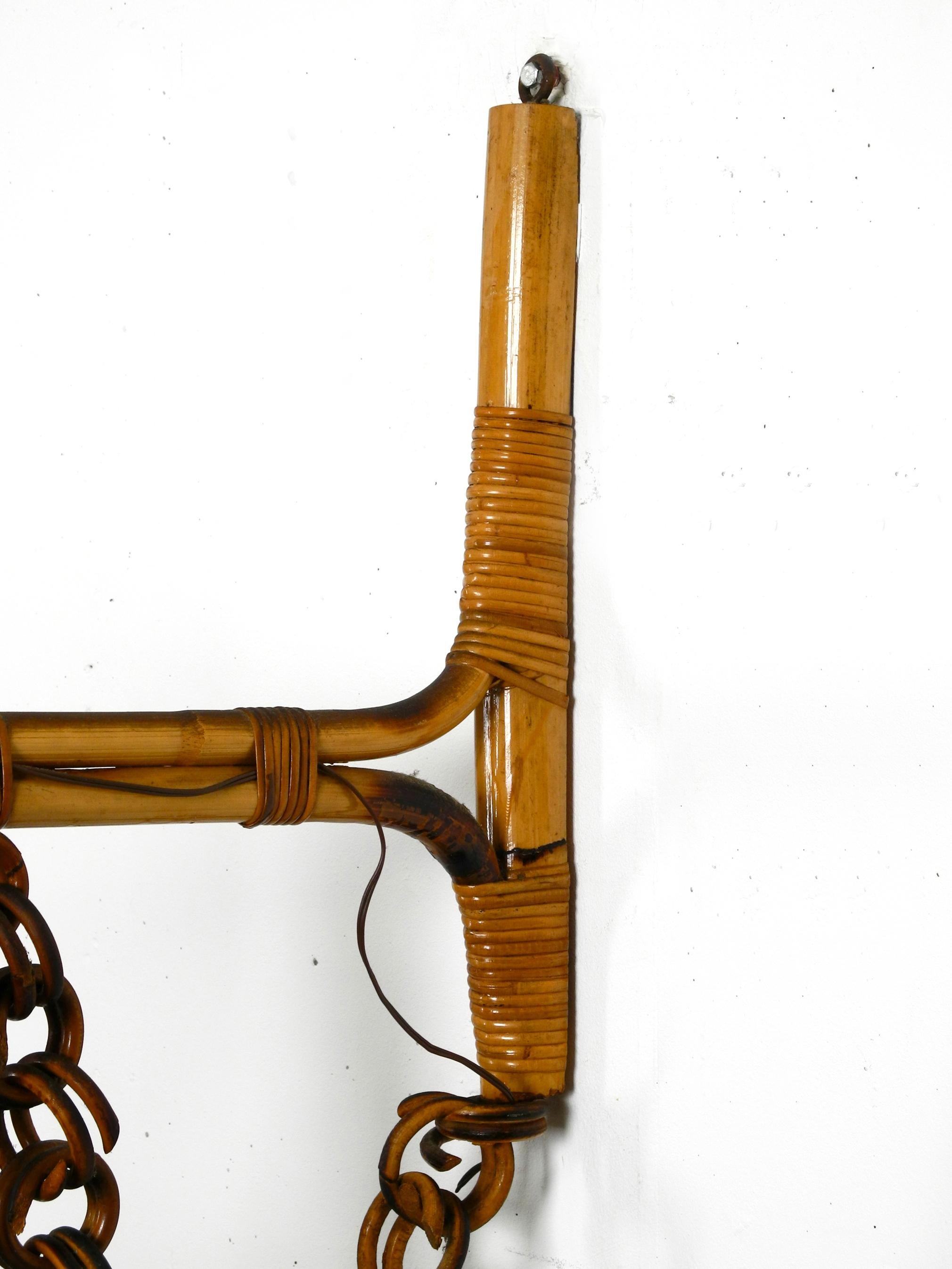Lámpara de pared de bambú XXL, rara y hermosa, de estilo Mid Century Modern en venta 3