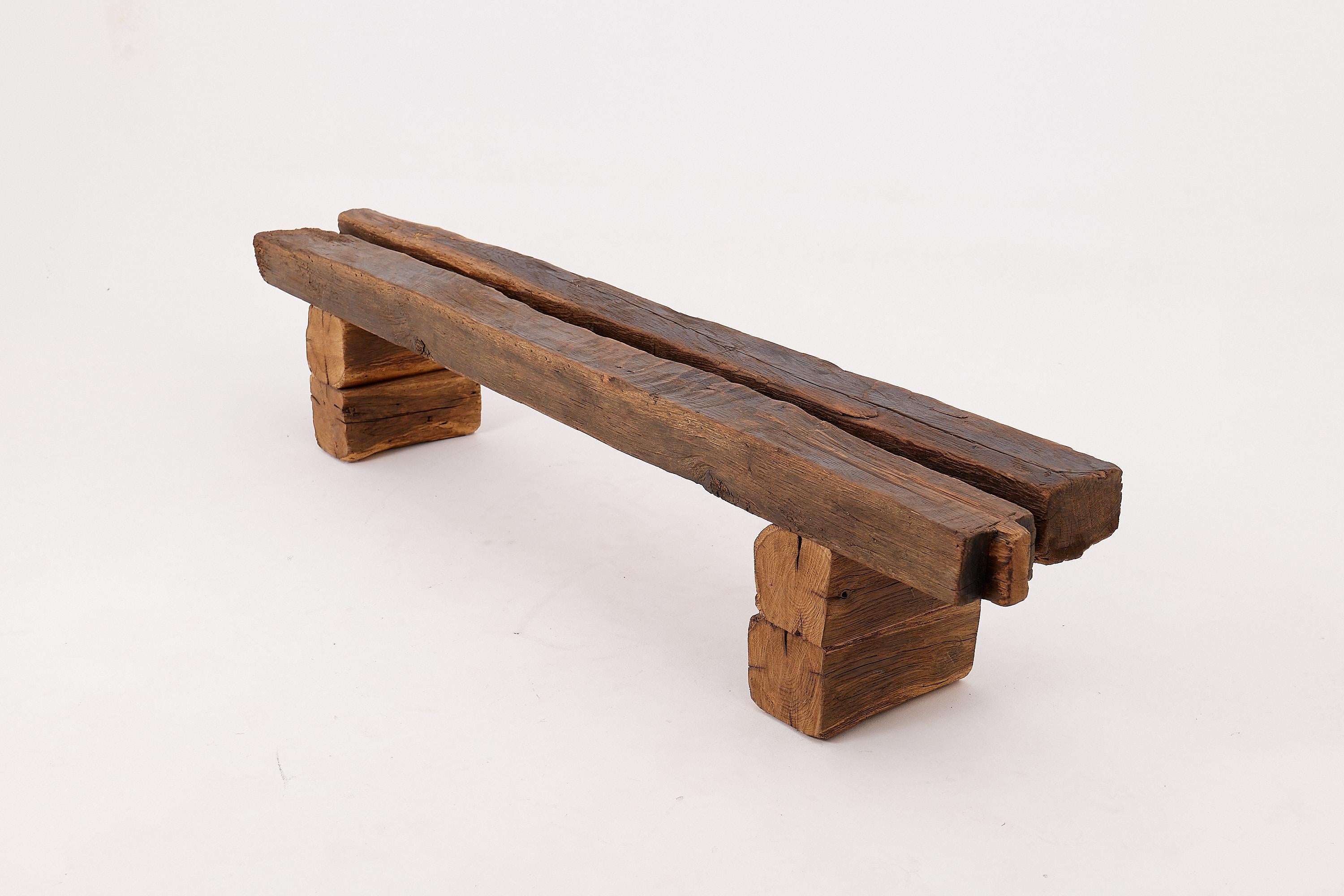 XXL Banc brutaliste en bois de chêne recyclé, naturel et écologique, Logniture Neuf - En vente à Stara Gradiška, HR