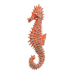 XXL Seahorse Sculpture Ceramic Amphora Yann 46cm