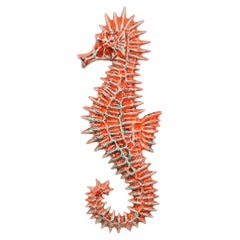 XXL Seahorse Sculpture Ceramic Amphora Yann 46cm