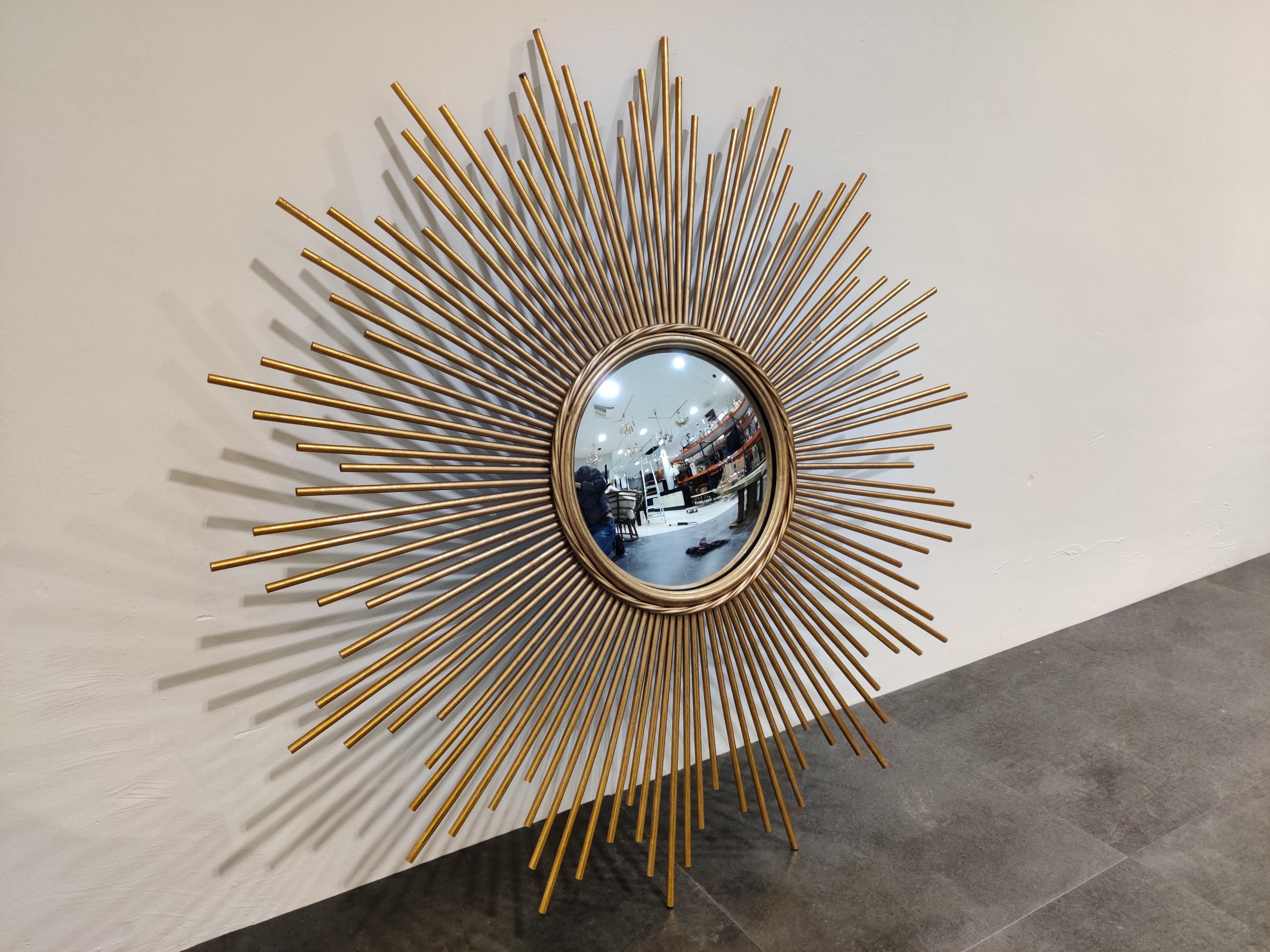 French Extra Large Sunburst Mirror, 1960s