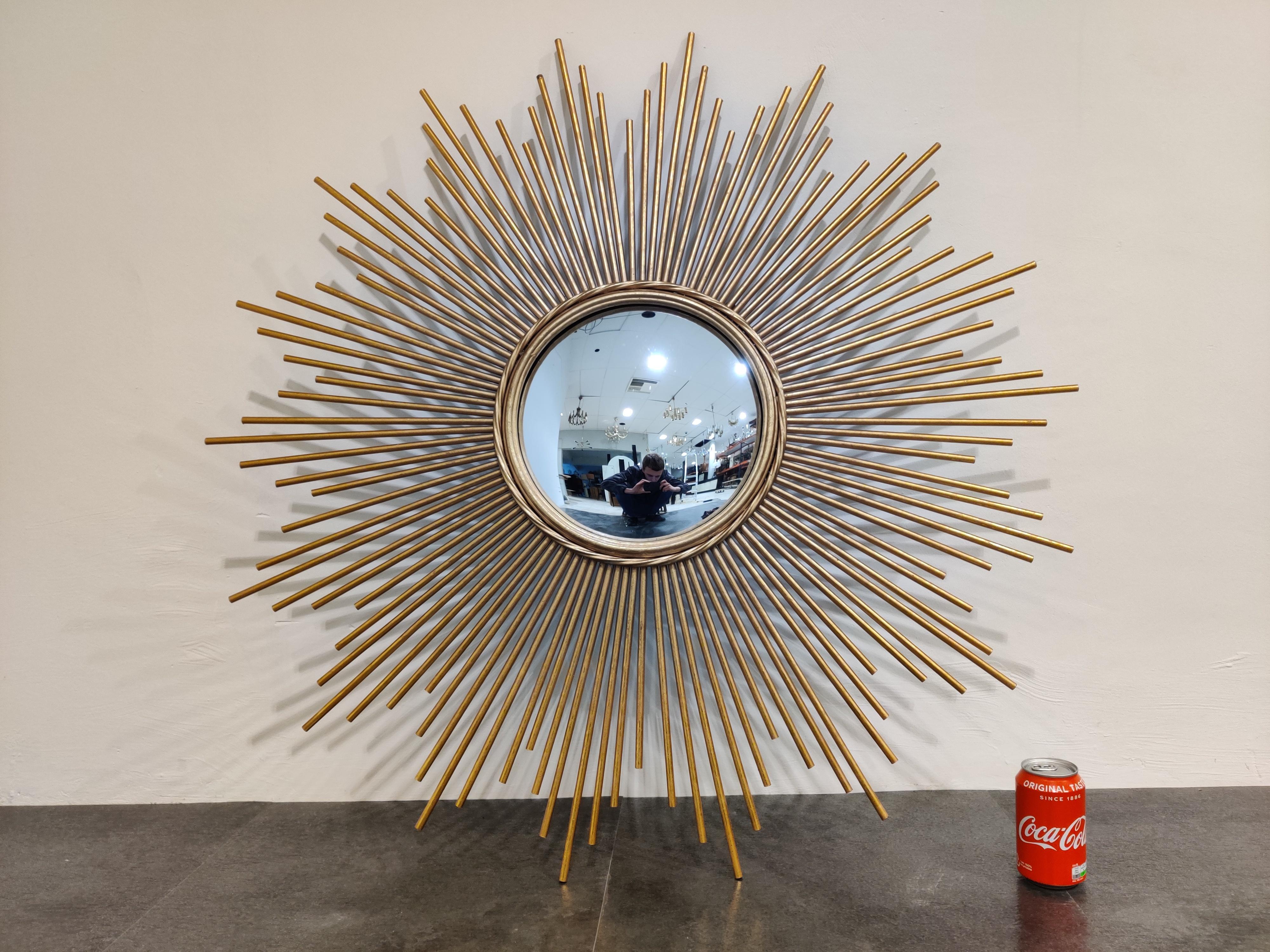 Extra Large Sunburst Mirror, 1960s In Good Condition In HEVERLEE, BE