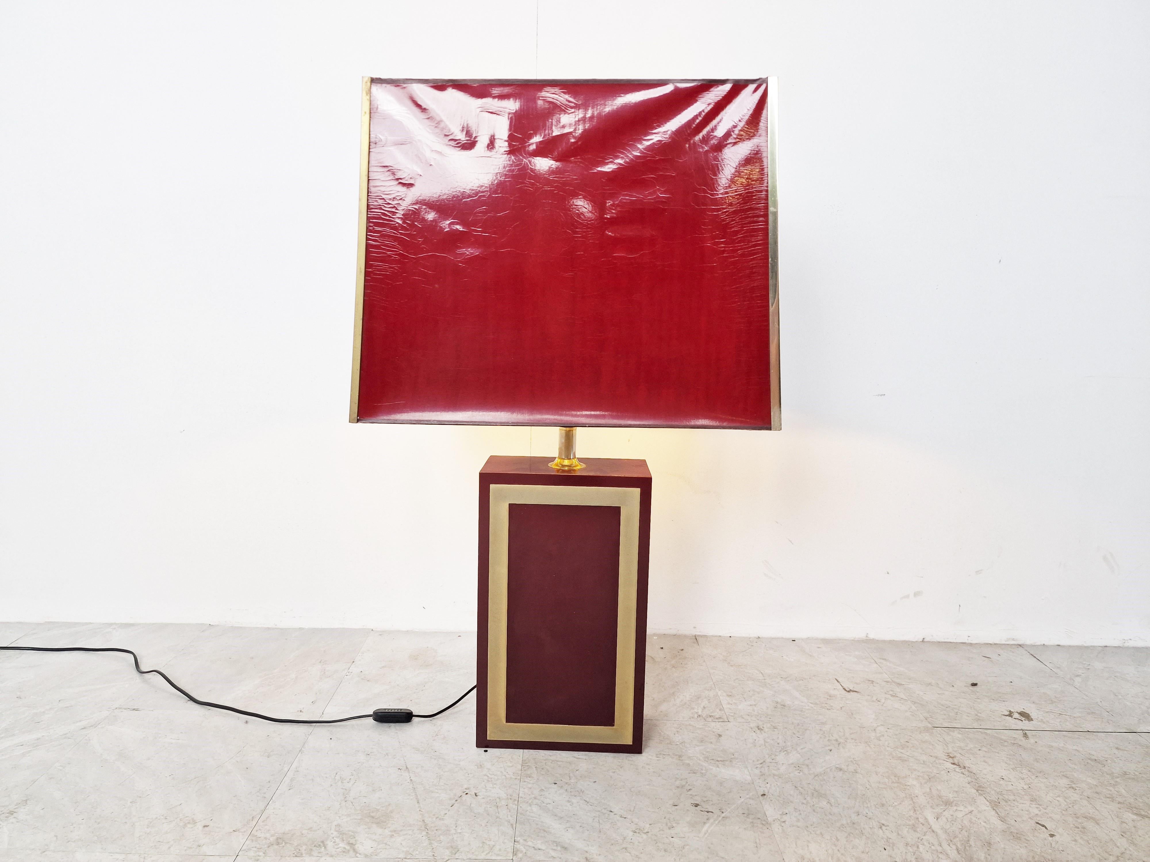 French Xxl table lamp by Maison Le Dauphin, 1970s For Sale