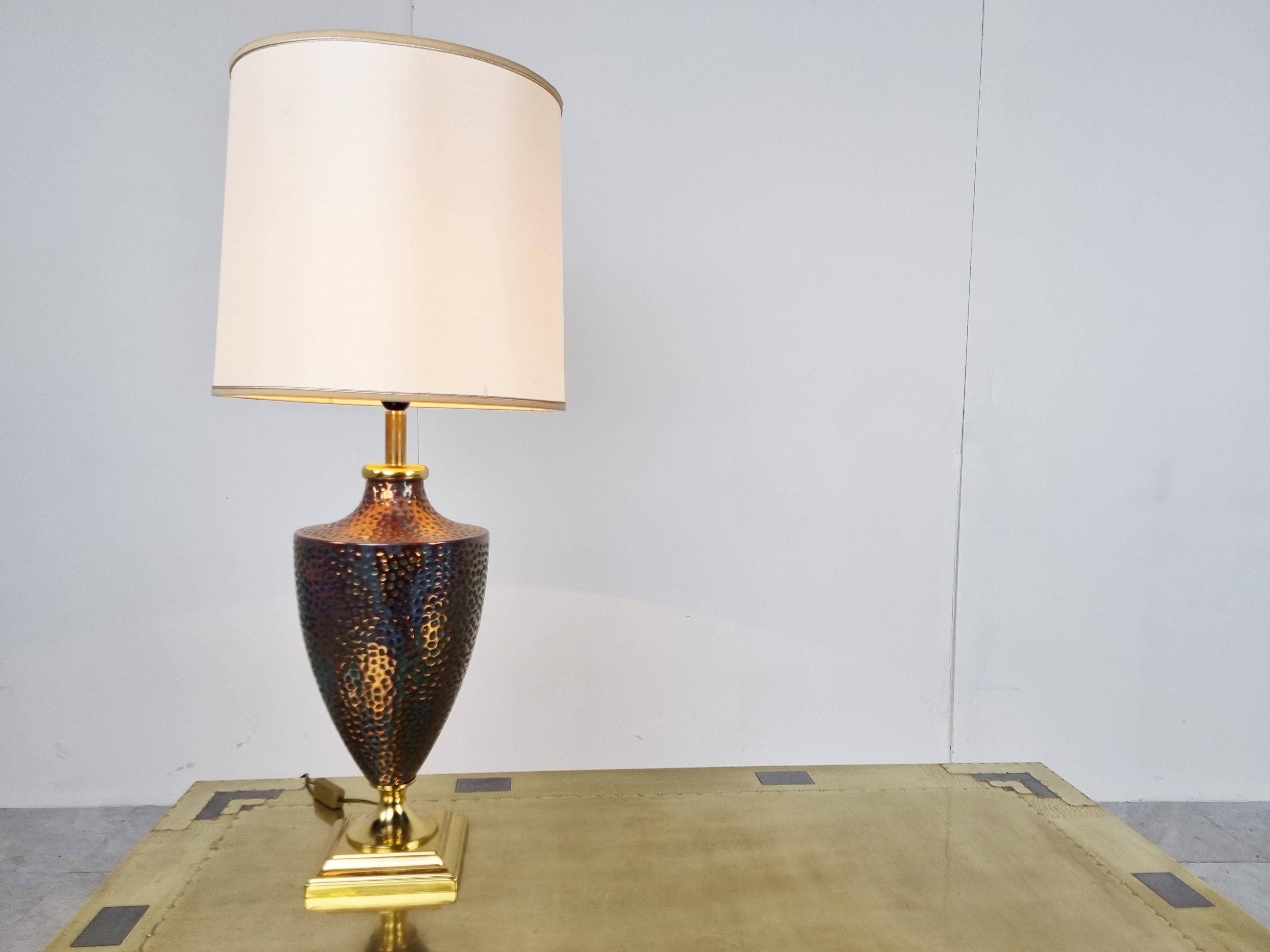Hollywood Regency Xxl Table Lamp by Maison Le Dauphin, 1970s For Sale
