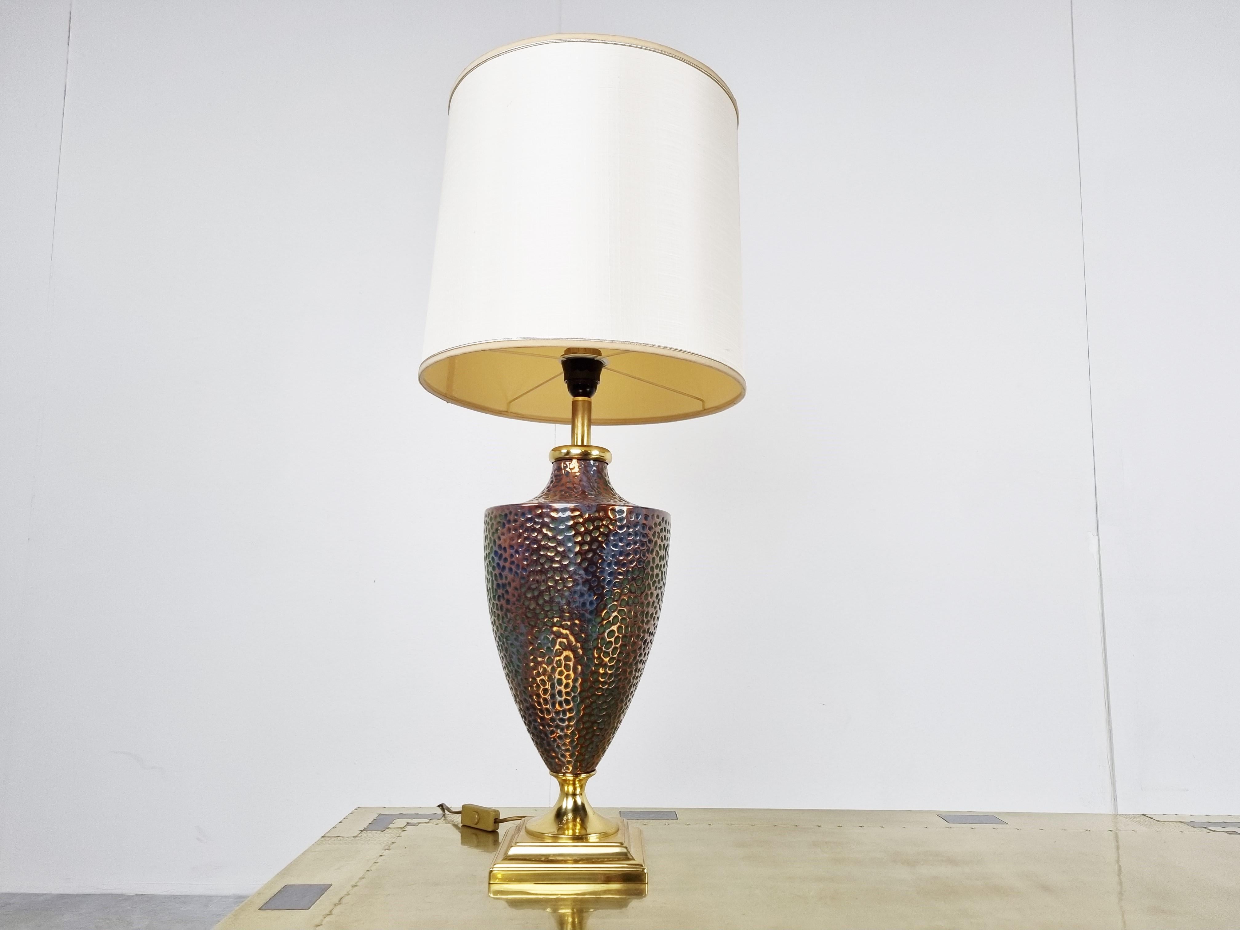 Ceramic Xxl Table Lamp by Maison Le Dauphin, 1970s For Sale