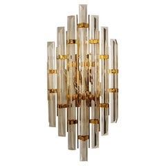 Scontrino in vetro di Murano e placcato oro stile Venini XXL, Italia