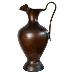 XXL Vintage-Kupfervase Handgehämmertes Kupfer in Amphora-Form, Italien, 1940er Jahre
