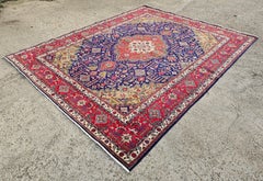 XXL Vintage Hand-Knotted Persian Tabriz Rug, 100% wool, Iran 1960s