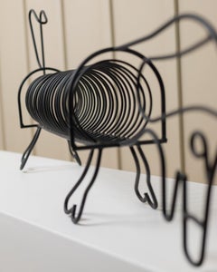 XXL Vintage Metal Spiral Dachshund Mid Century Design, Italy, 1980s