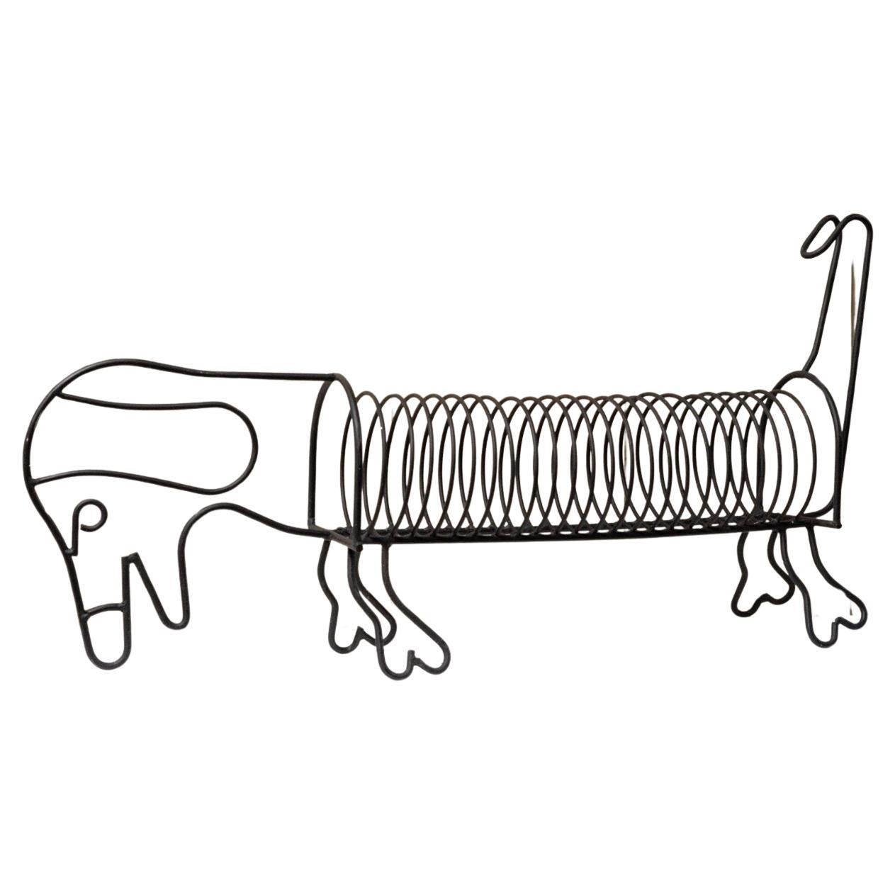 XXL Bassotto a spirale in metallo vintage, Mid Century Design, Italia, anni 
80 in vendita