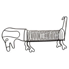 XXL Vintage Metal Spiral Dachshund Mid Century Design, Italy, 1980s