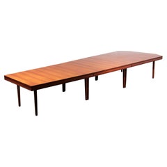 XXL Vintage Mid-Century Teak Conference Dining Table
