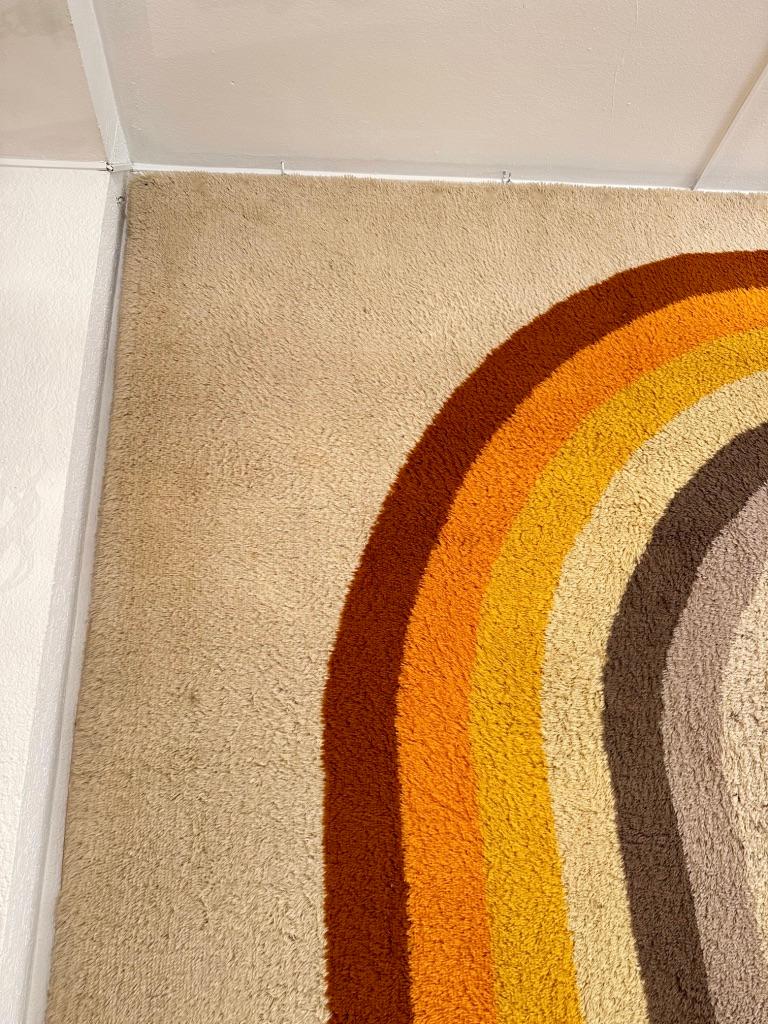 XXL Vintage Spaceage Wool Carpet Rug by Desso, Netherlands ca. 1970s In Good Condition For Sale In Geneva, CH