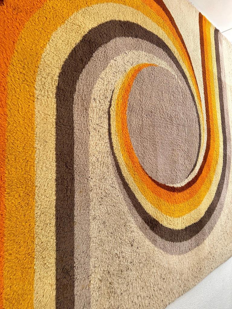 Late 20th Century XXL Vintage Spaceage Wool Carpet Rug by Desso, Netherlands ca. 1970s For Sale