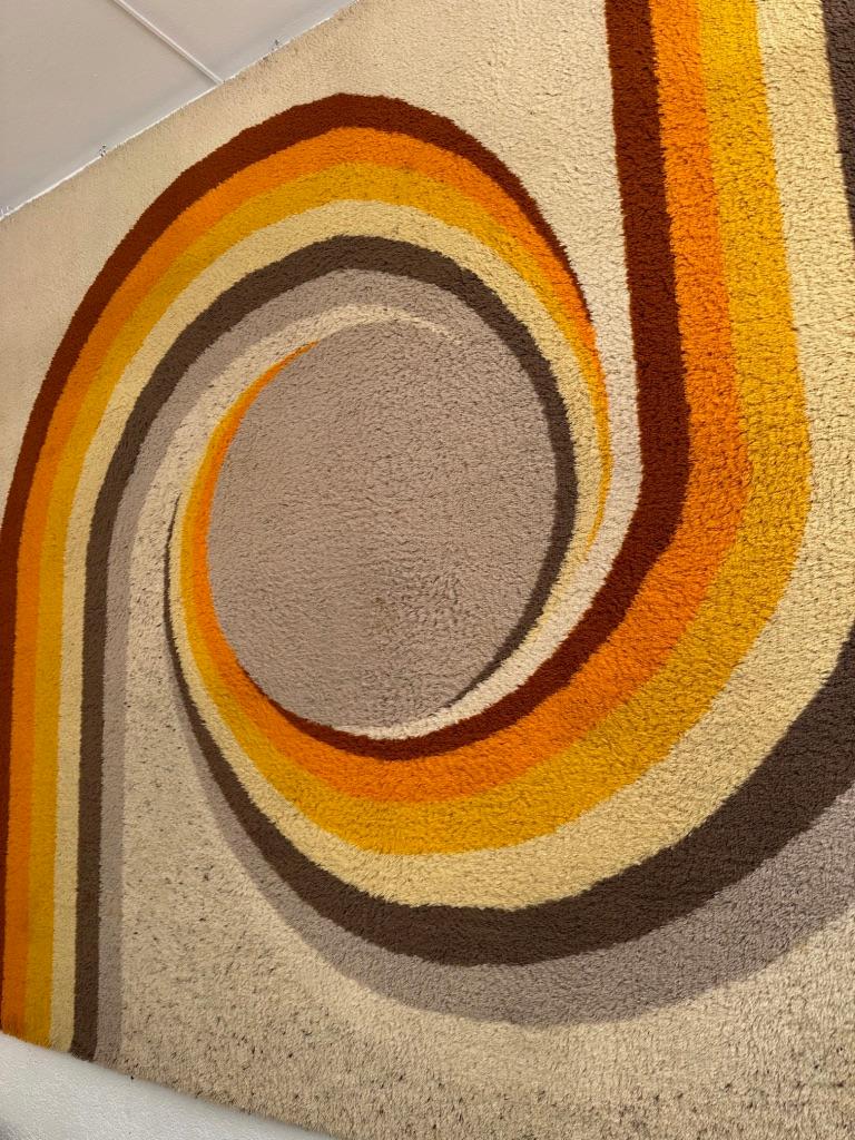 XXL Vintage Spaceage Wool Carpet Rug by Desso, Netherlands ca. 1970s For Sale 1
