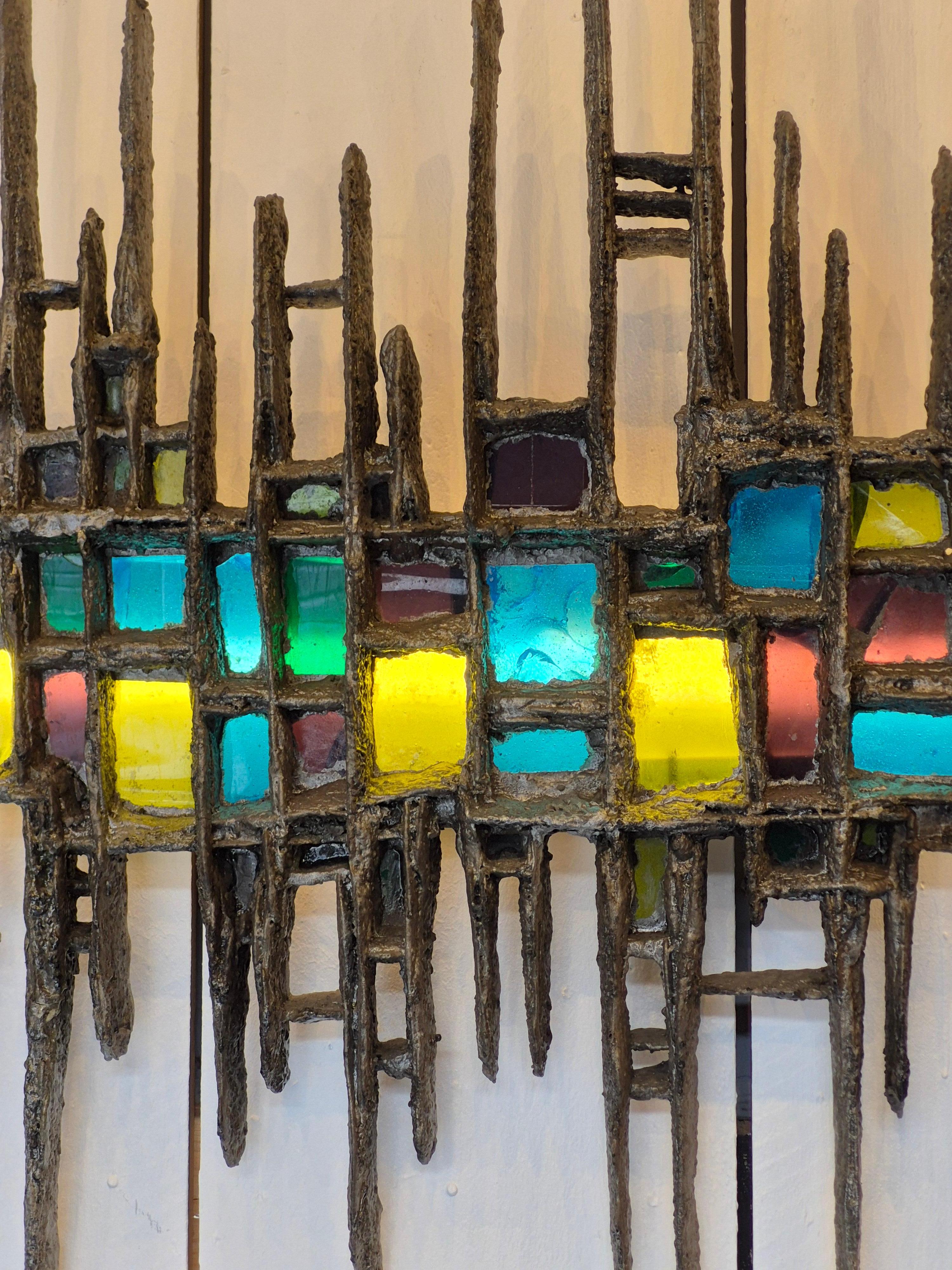 Fine XX secolo Lampada scultura da parete Xxl di Pia Manu in vendita