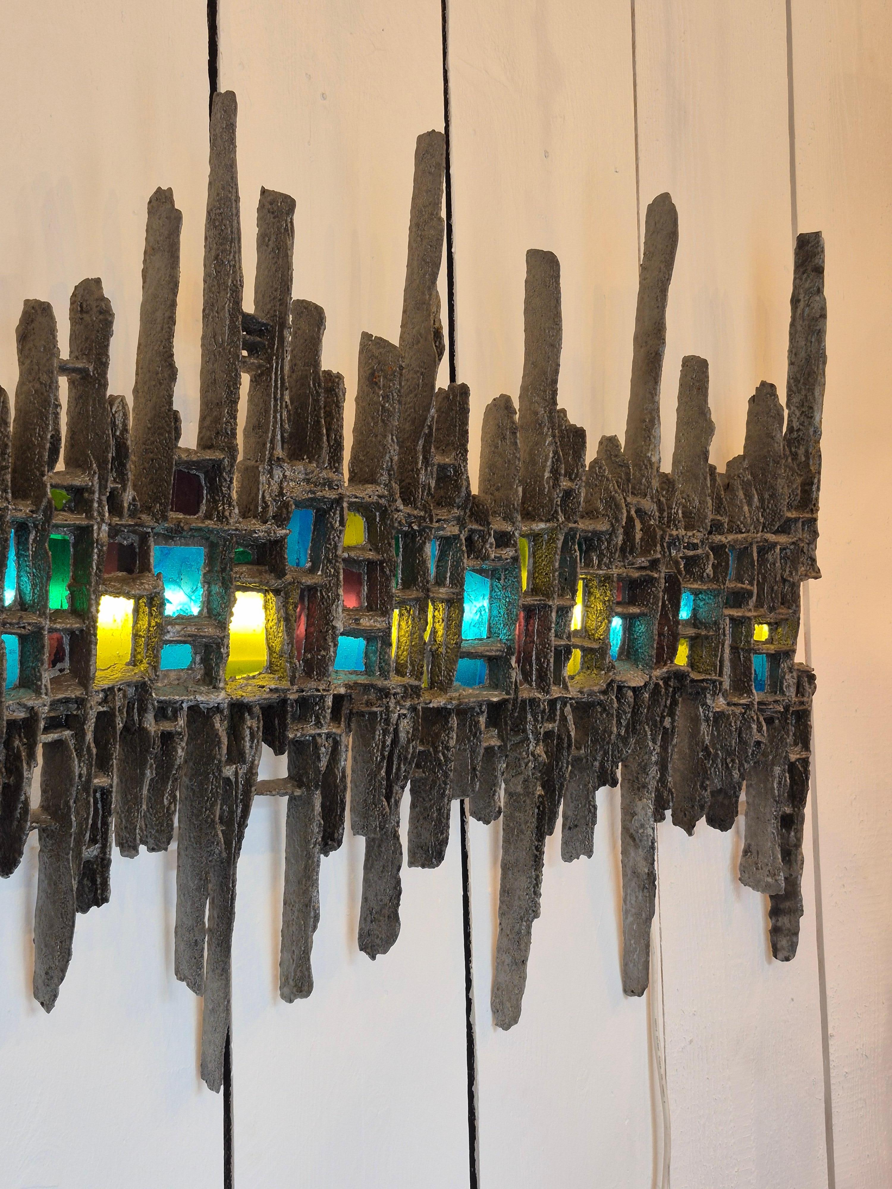 Calcestruzzo Lampada scultura da parete Xxl di Pia Manu in vendita