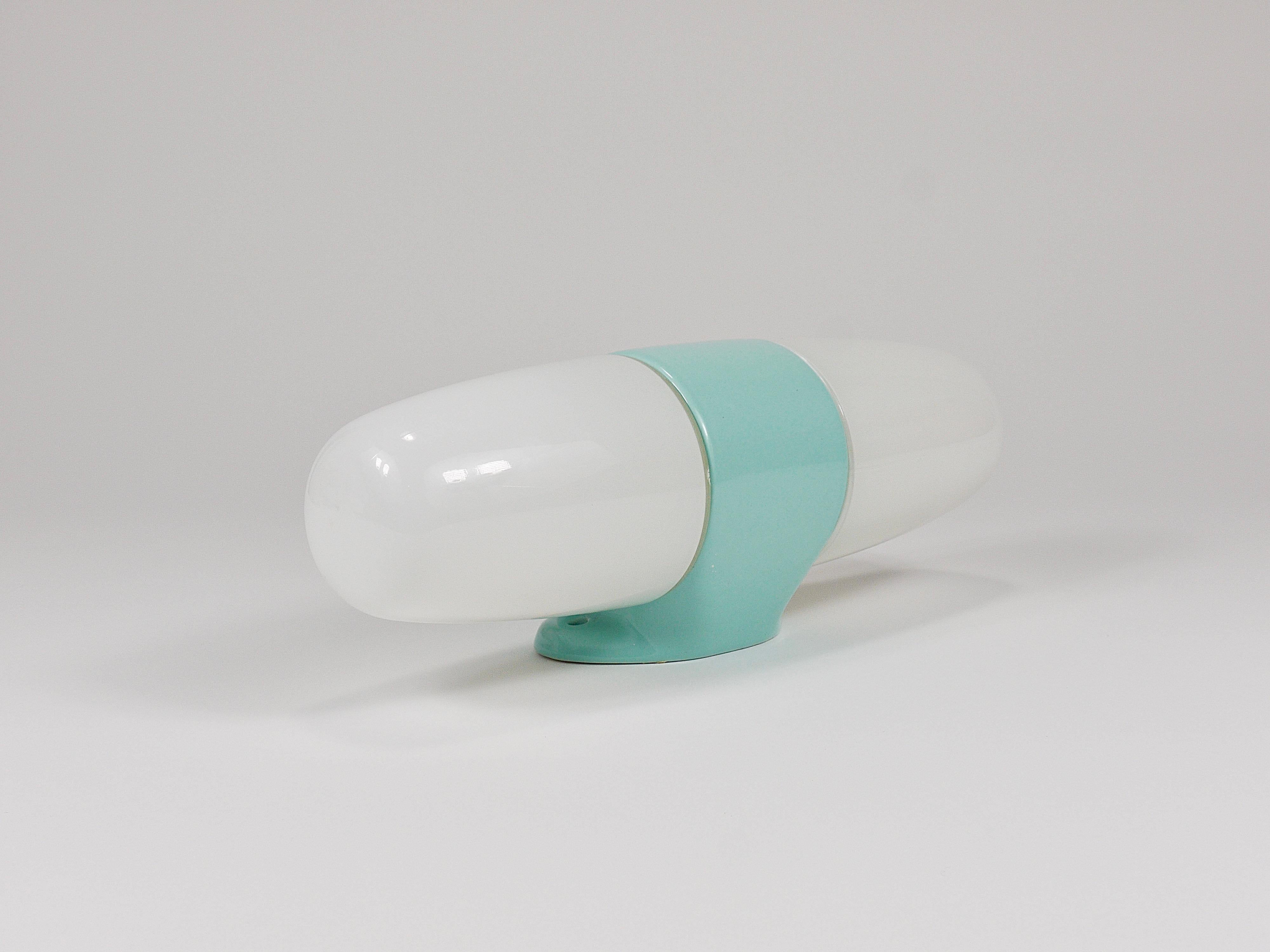 Lampada a parete doppia Wilhelm Wagenfeld Turchese Bauhaus, Linder Germania in vendita 5
