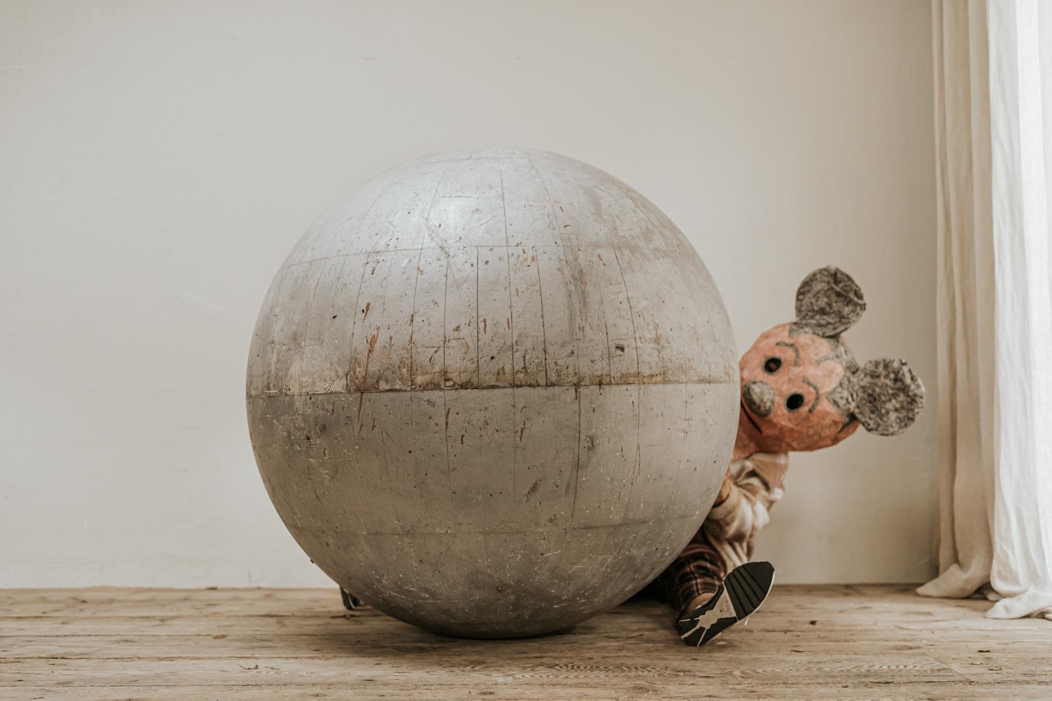 large cardboard sphere