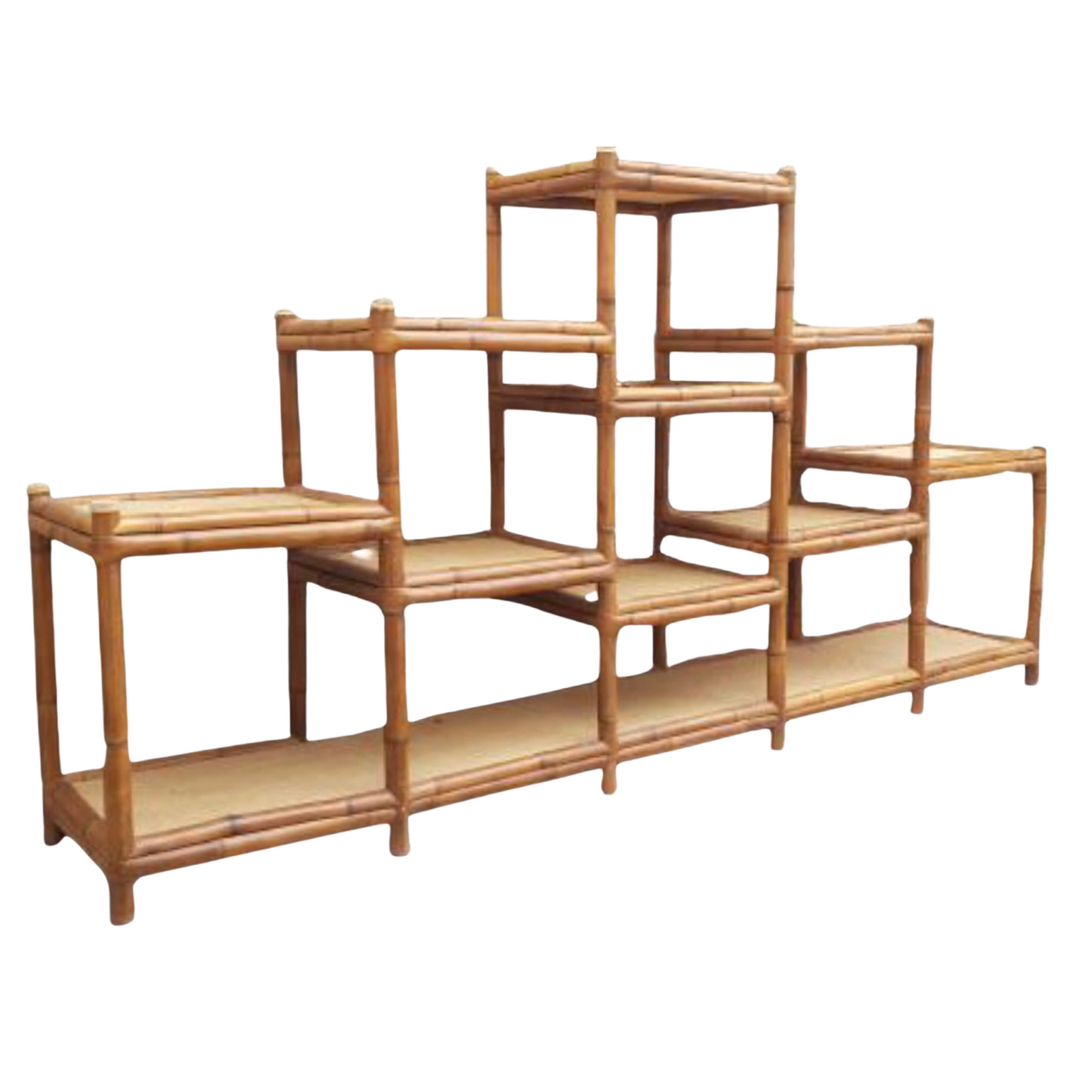 XXth Century Bamboo Shelves For Sale