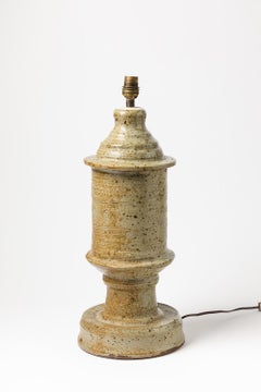 XXth Century Brown Stoneware Ceramic Table Lamp La Borne, 1976
