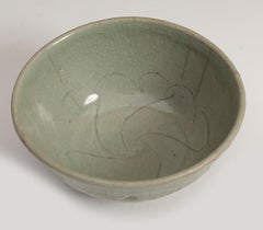 20th Century Chinese Celadon Porcelain Rice Bowl in Song Dynasty Style