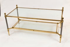 XX Century French Maison Jansen Rectangular Two Tier Cocktail Table, 2 Available