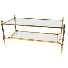 XXth Century French Maison Jansen Rectangular Two Tier Cocktail Table, 2 Availab