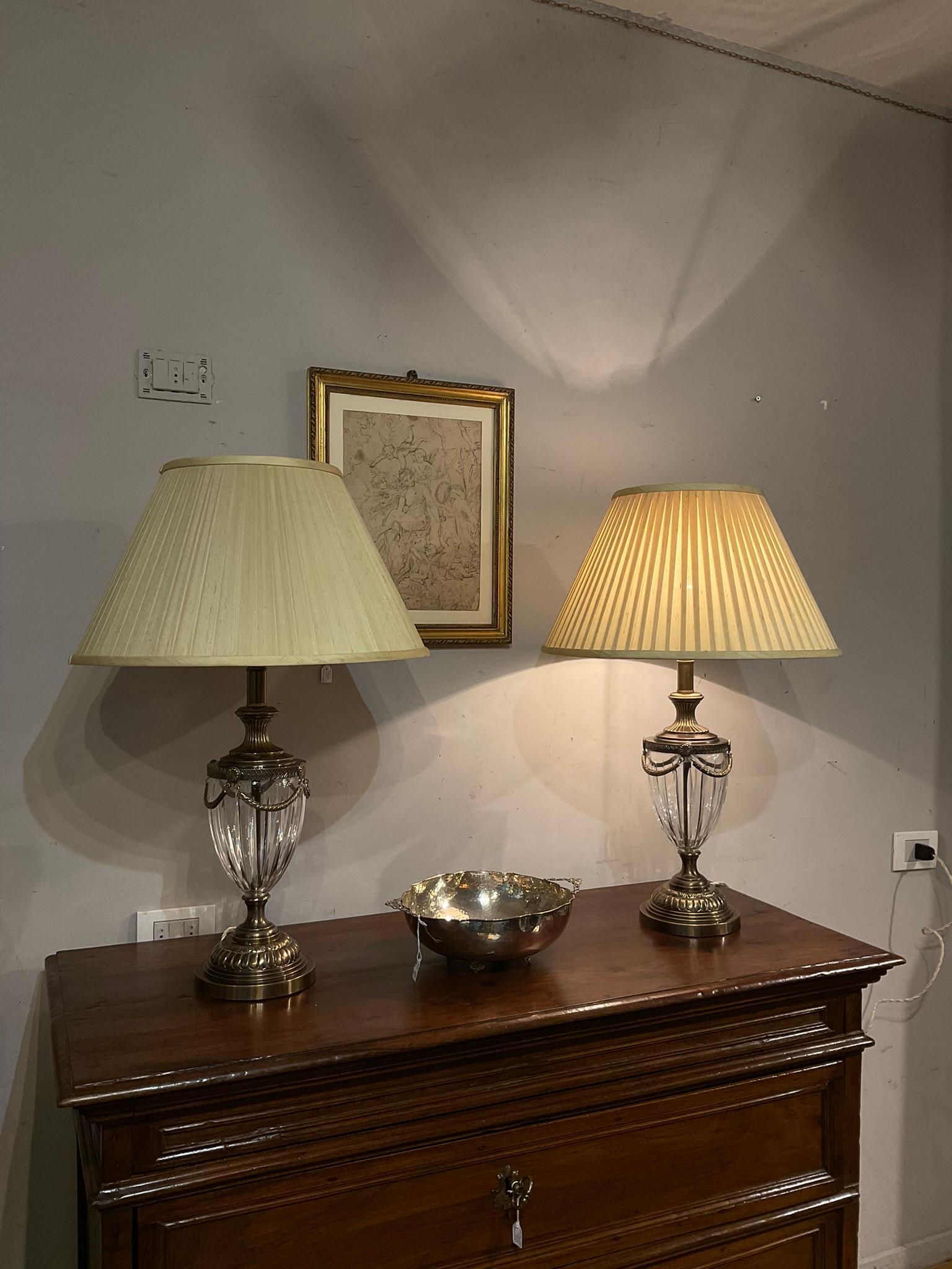 XXTh  Century silvered bronze lamps Italian manifacture 5