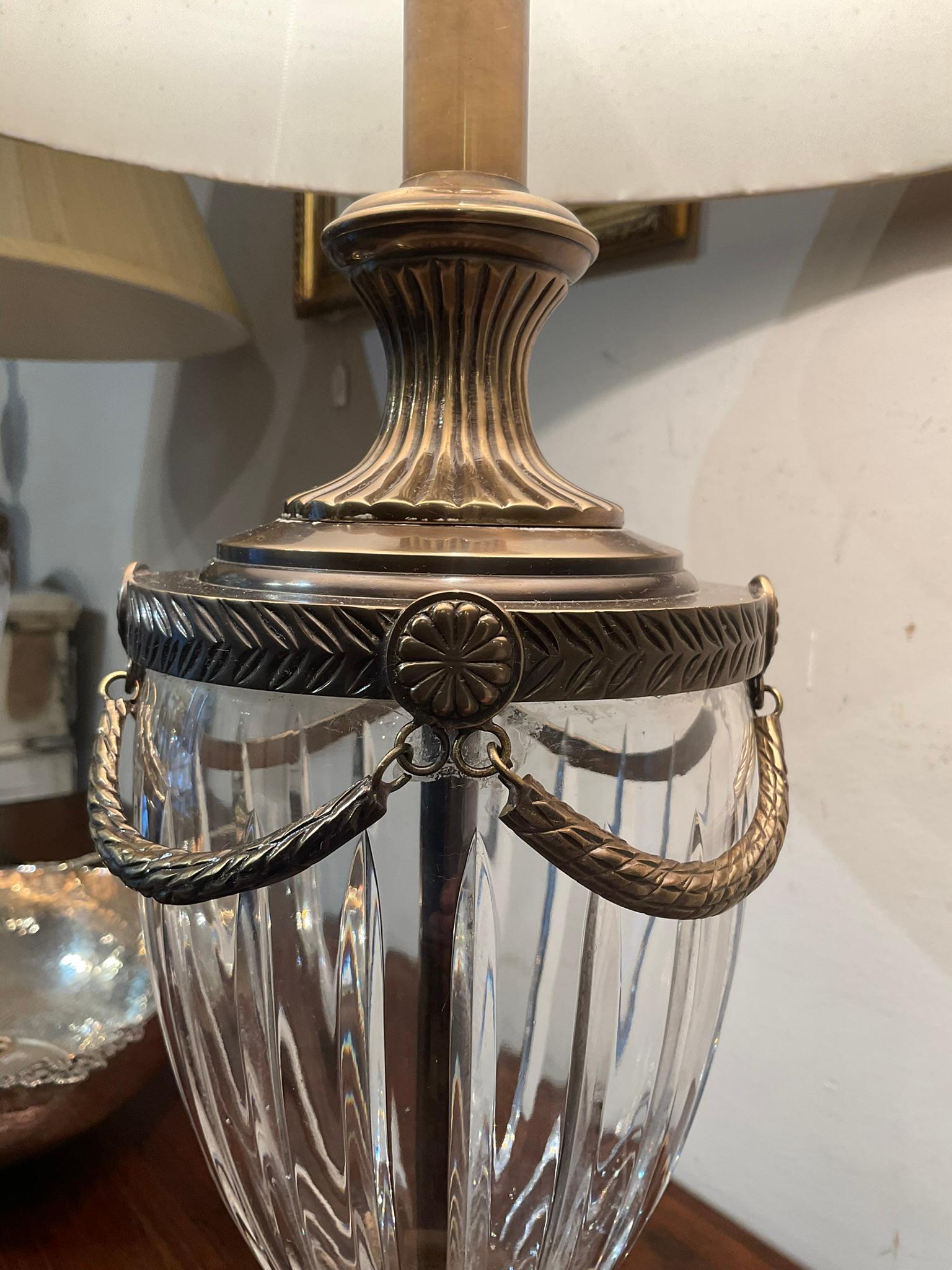 Bronze XXTh  Century silvered bronze lamps Italian manifacture