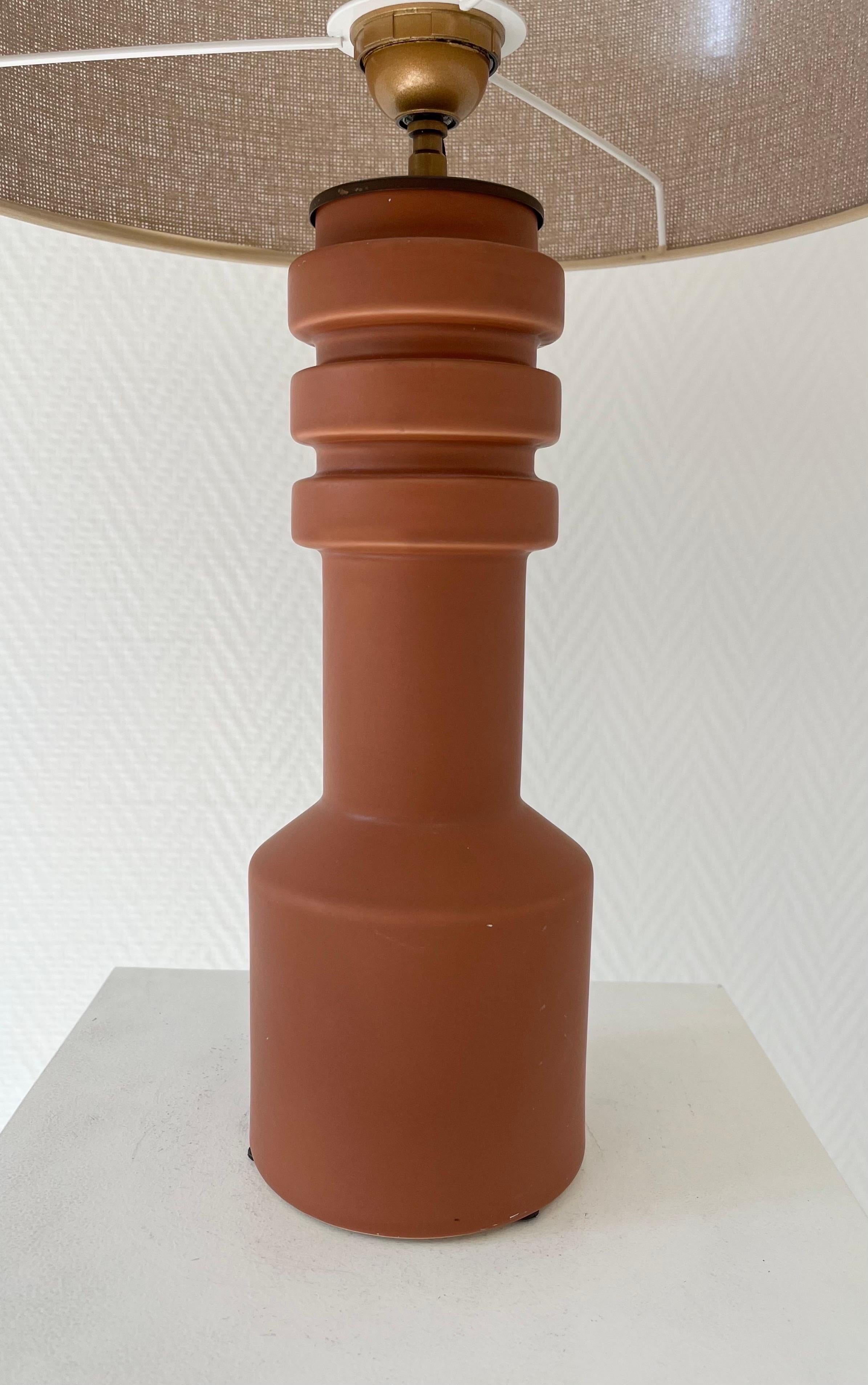 20ième siècle Lampe de table du XXe siècle en céramique émaillée en vente