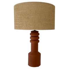 XXth century table lamp in enameled ceramic