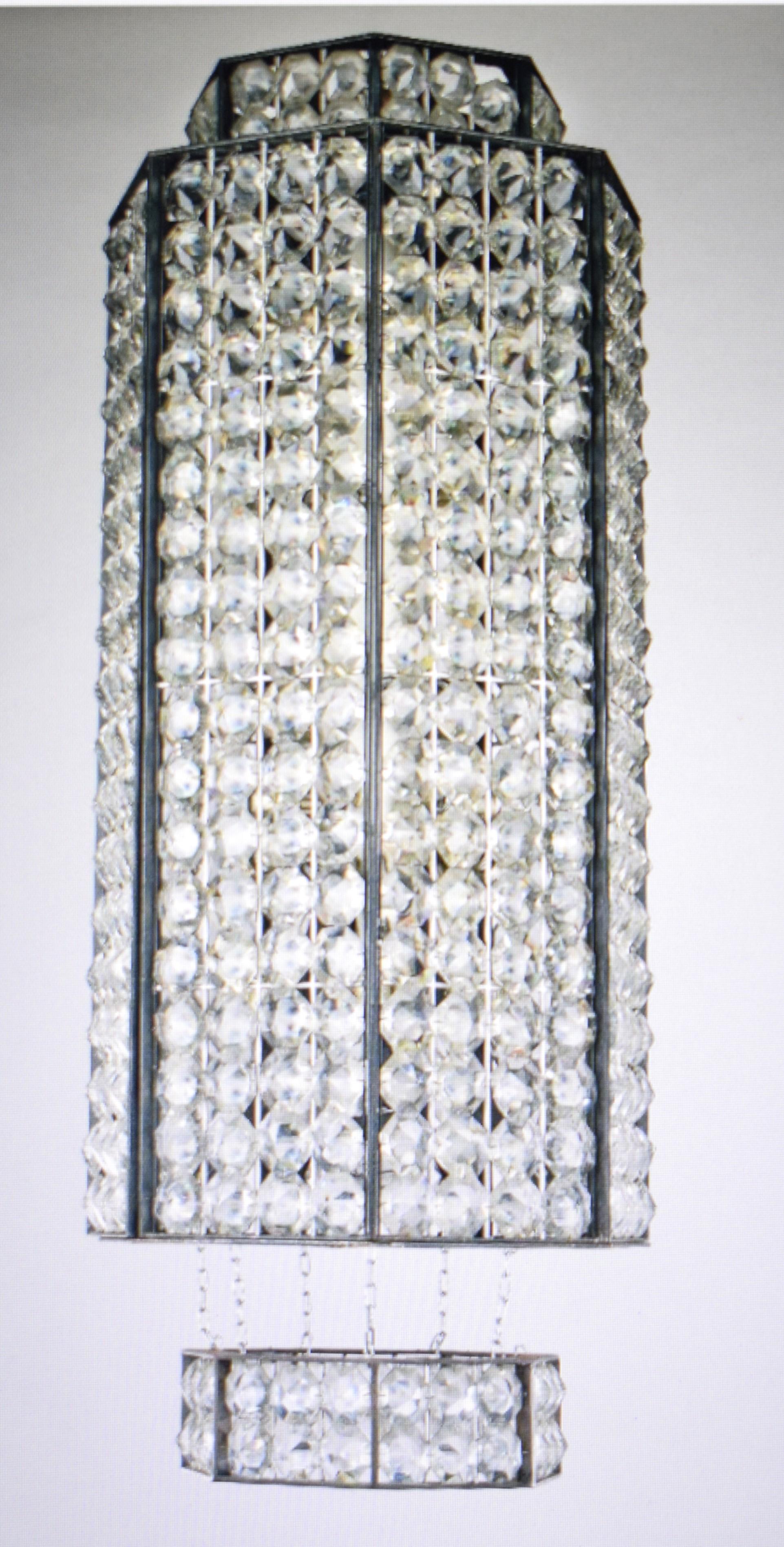Huge chandelier from the former congress center in Salzburg - designed by Fellerer and Wöhrer, executed by Bakalowits.
The Salzburg Congress Center was planned by Max Fellerer and Eugen Wörle and opened in 1957. This monumental chandelier was placed