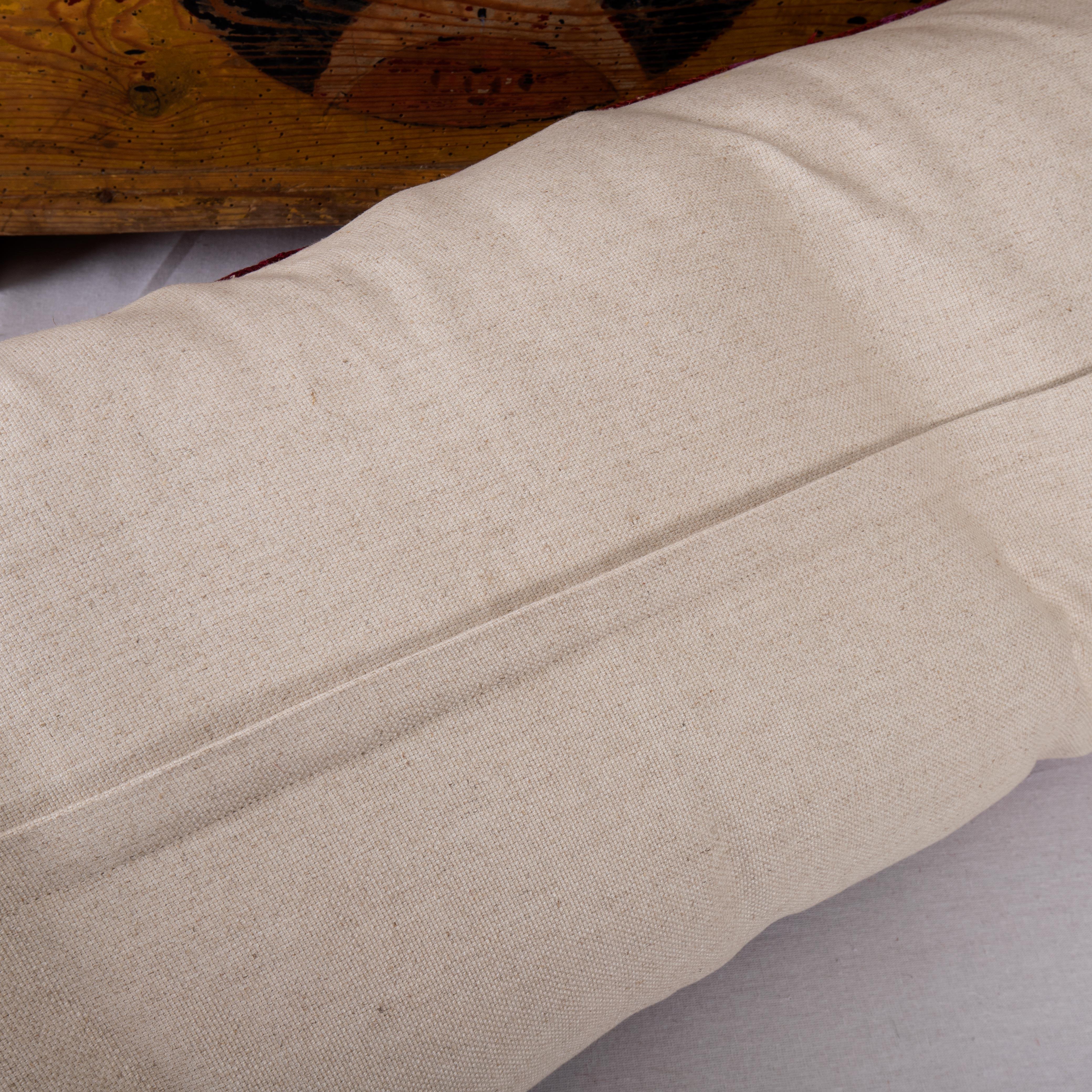 XXXL Suzani Lumbar Pillowcase Fashioned from Tashkent Suzani, Uzbekistan 2