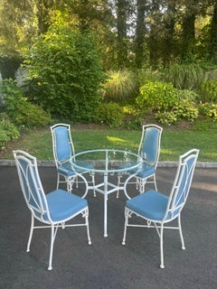Chinese Chippendale Bamboo Patio Set by Kessler